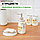 Набор аксессуаров для ванной комнаты «Роза», 4 предмета (дозатор 400 мл, мыльница, 2 стакана), цвет белый, фото 2