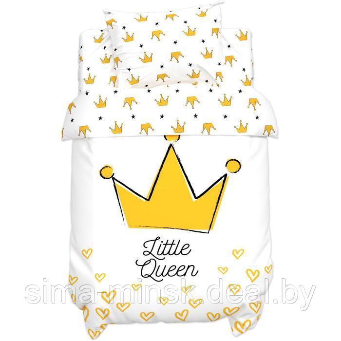 Постельное белье "Крошка Я" Little queen 112*147 см, 60*120+20 см, 40*60 см, 100% хлопок - фото 1 - id-p216721480