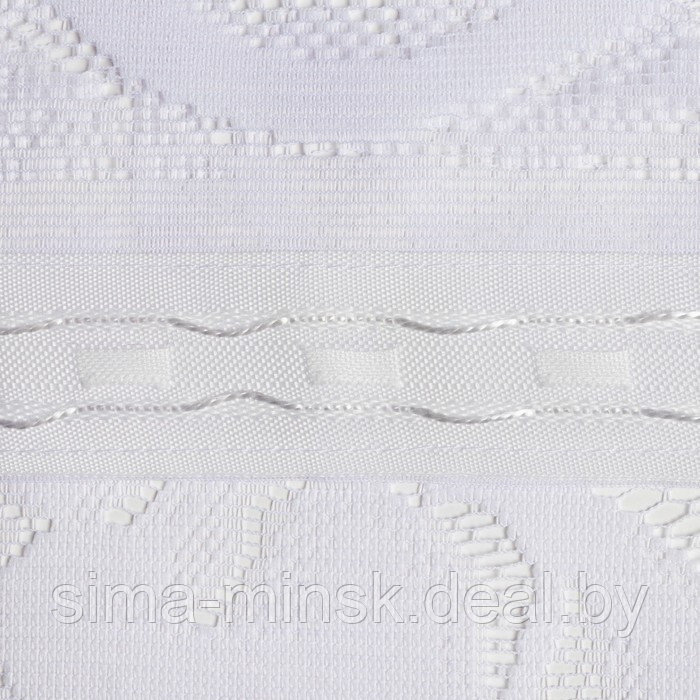 Тюль на кухню со шторной лентой, 170х270 см, цвет белый, 100% полиэстер - фото 3 - id-p199906435
