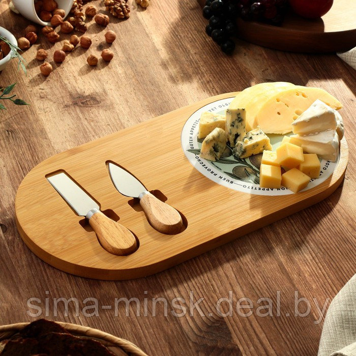 Набор для подачи сыра «Приятного аппетита», 18 х 36 см - фото 5 - id-p210192511