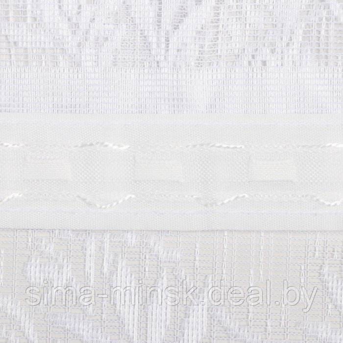 Тюль на кухню на шторной лентой, 320х160 см, цвет белый, 100% полиэстер - фото 4 - id-p199906452