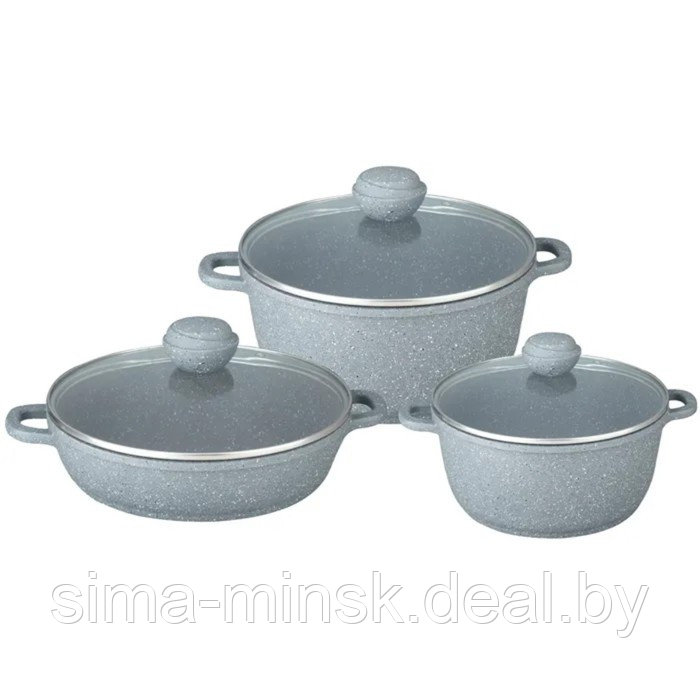Набор посуды Bekker Silver Marble, 6 предметов - фото 1 - id-p216675193