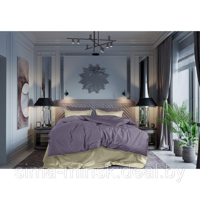 Простыня на резинке Satin Luxe, размер 160x200x25 см, цвет драгоценный аметист - фото 3 - id-p216727897