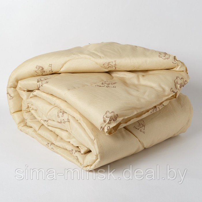 Одеяло Эконом Верблюжья шерсть 140х205 см, полиэфирное волокно, 200г/м2, пэ 100% - фото 1 - id-p199904398