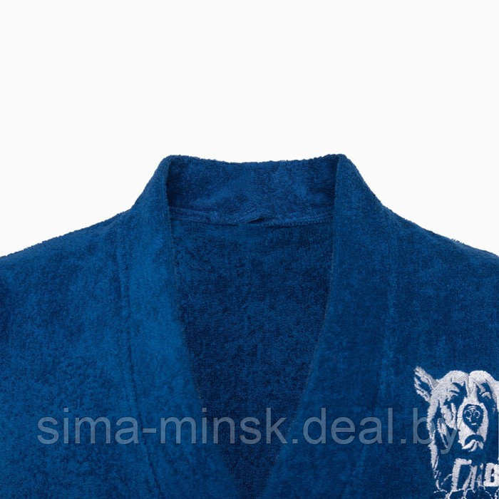 Халат махровый мужской «Глава семьи», размер 56-58, цвет синий - фото 8 - id-p216721506