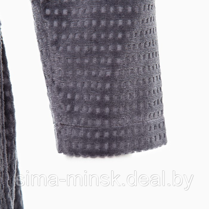Халат махровый LoveLife "Comfort" цвет серый, размер 48-50 (S) 100% хлопок, 330 гр/м2 - фото 7 - id-p183983081