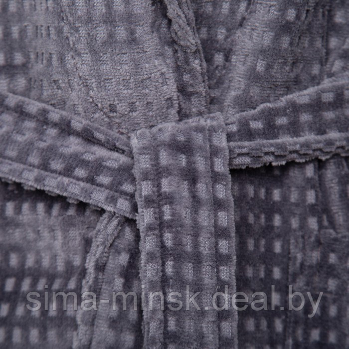 Халат махровый LoveLife "Comfort" цвет серый, размер 48-50 (S) 100% хлопок, 330 гр/м2 - фото 8 - id-p183983081