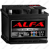 Аккумулятор Alfa Standard 60 R / 60Ah / 540А / Прямая полярность