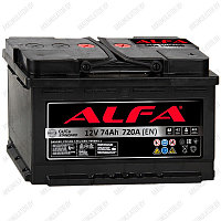 Аккумулятор Alfa Standard 74 R / 74Ah / 720А / Низкий