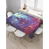 Прямоугольная тканевая скатерть на стол «Таинственная ночь», размер 145x180 см