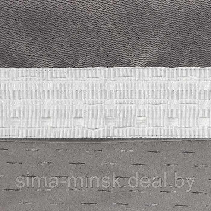 Штора портьерная Этель «Штрихи» цвет серый, на шторной ленте, 270х300 см - фото 3 - id-p174525816