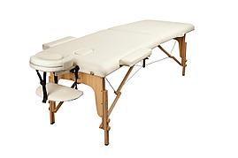 Массажный стол Atlas Sport Складной 2-с 60 см, бежевый / деревянный