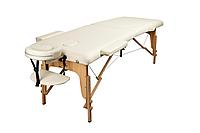 Массажный стол Atlas Sport Складной 2-с 70 см, бежевый / деревянный