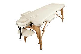Массажный стол Atlas Sport Складной 3-с 70 см, бежевый / деревянный
