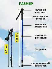 Телескопические палки для скандинавской ходьбы Onlitop (синий), фото 2