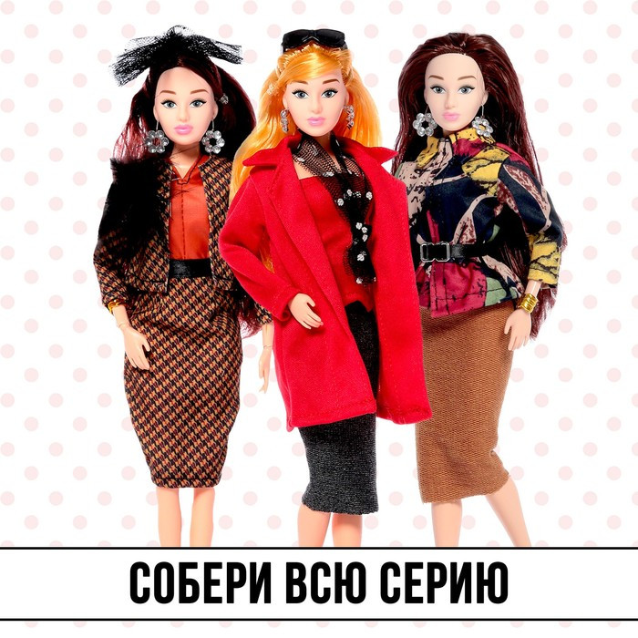 Кукла-модель шарнирная «Высокая мода», красный стиль - фото 6 - id-p188622762