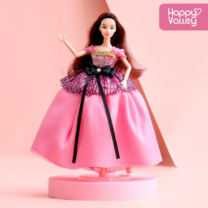 Кукла-модель шарнирная «Нежные мечты», в розовом платье - фото 1 - id-p180502019