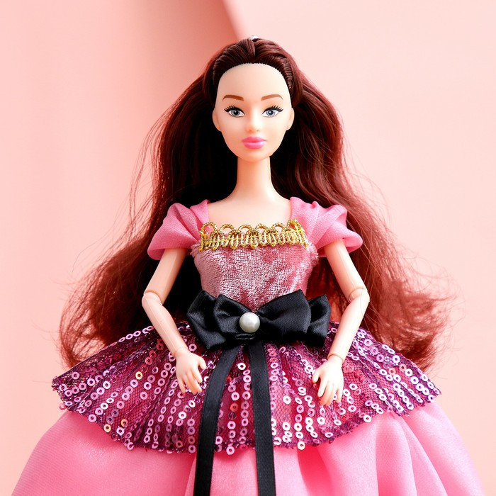 Кукла-модель шарнирная «Нежные мечты», в розовом платье - фото 2 - id-p180502019