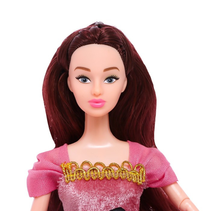 Кукла-модель шарнирная «Нежные мечты», в розовом платье - фото 5 - id-p180502019