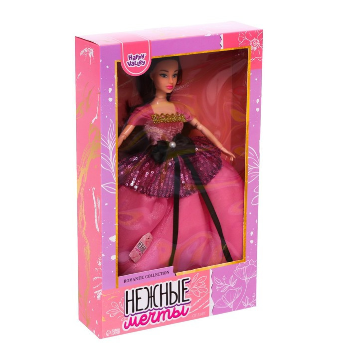 Кукла-модель шарнирная «Нежные мечты», в розовом платье - фото 6 - id-p180502019