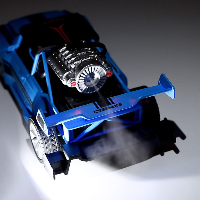 Машина радиоуправляемая SMOKE, эффект дыма, свет, цвет синий - фото 7 - id-p199413203