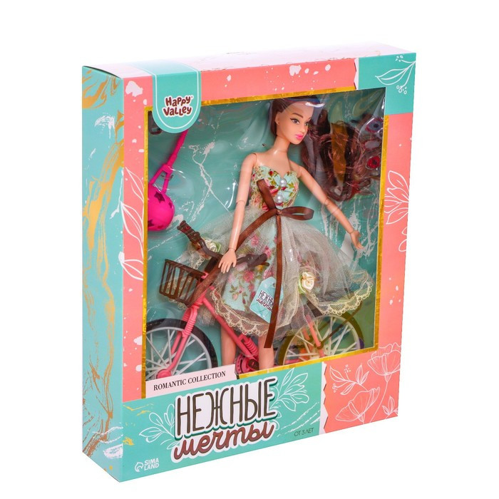 Кукла-модель шарнирная «Нежные мечты» с велосипедом - фото 6 - id-p180502035