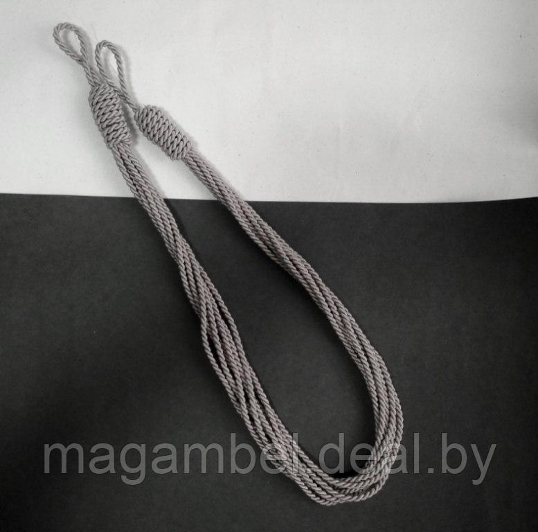 Подхват плетеный для штор и гардин серый М 24 - фото 1 - id-p216780934