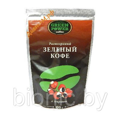 Кофе зеленый гранулированный с Экстрактом Гуараны, Green Power, 100гр, фото 2
