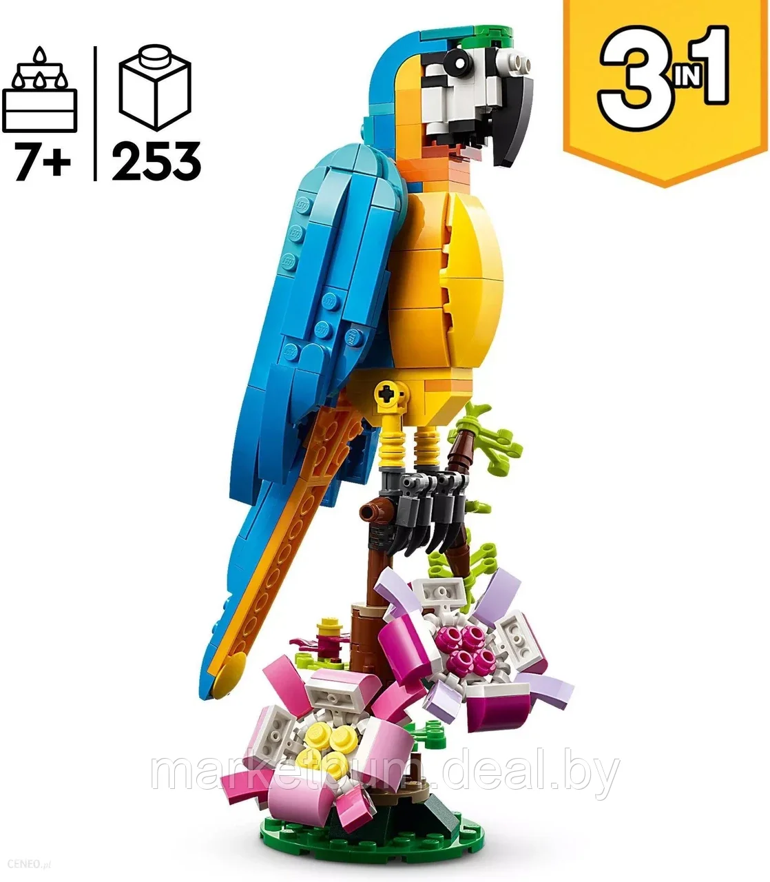 Конструктор LEGO Creator 31136, «Экзотический попугай 3 в 1» - фото 3 - id-p216819541