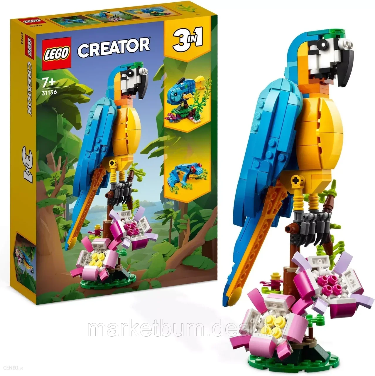 Конструктор LEGO Creator 31136, «Экзотический попугай 3 в 1» - фото 1 - id-p216819541