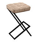 Полубарный табурет Лофт Черный Матовый/Бенгал Бежевый, фото 3