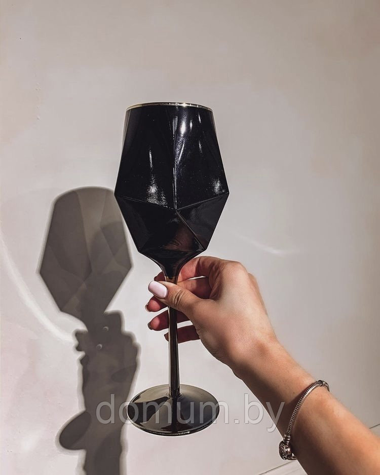 Набор из 6 бокалов для вина 700ml Lenardi Diamond Black - фото 5 - id-p216850022