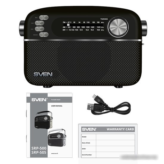 Радиоприемник SVEN SRP-505 (черный) - фото 5 - id-p216870150