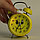 Часы будильник Веселый смайл желтый D-9 см Желтый, фото 4