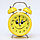 Часы будильник Веселый смайл желтый D-9 см Желтый, фото 6
