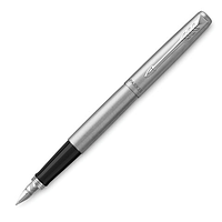 Ручка перьевая PARKER "Jotter Stainless Steel CT", корпус серебристый, детали хром, синяя