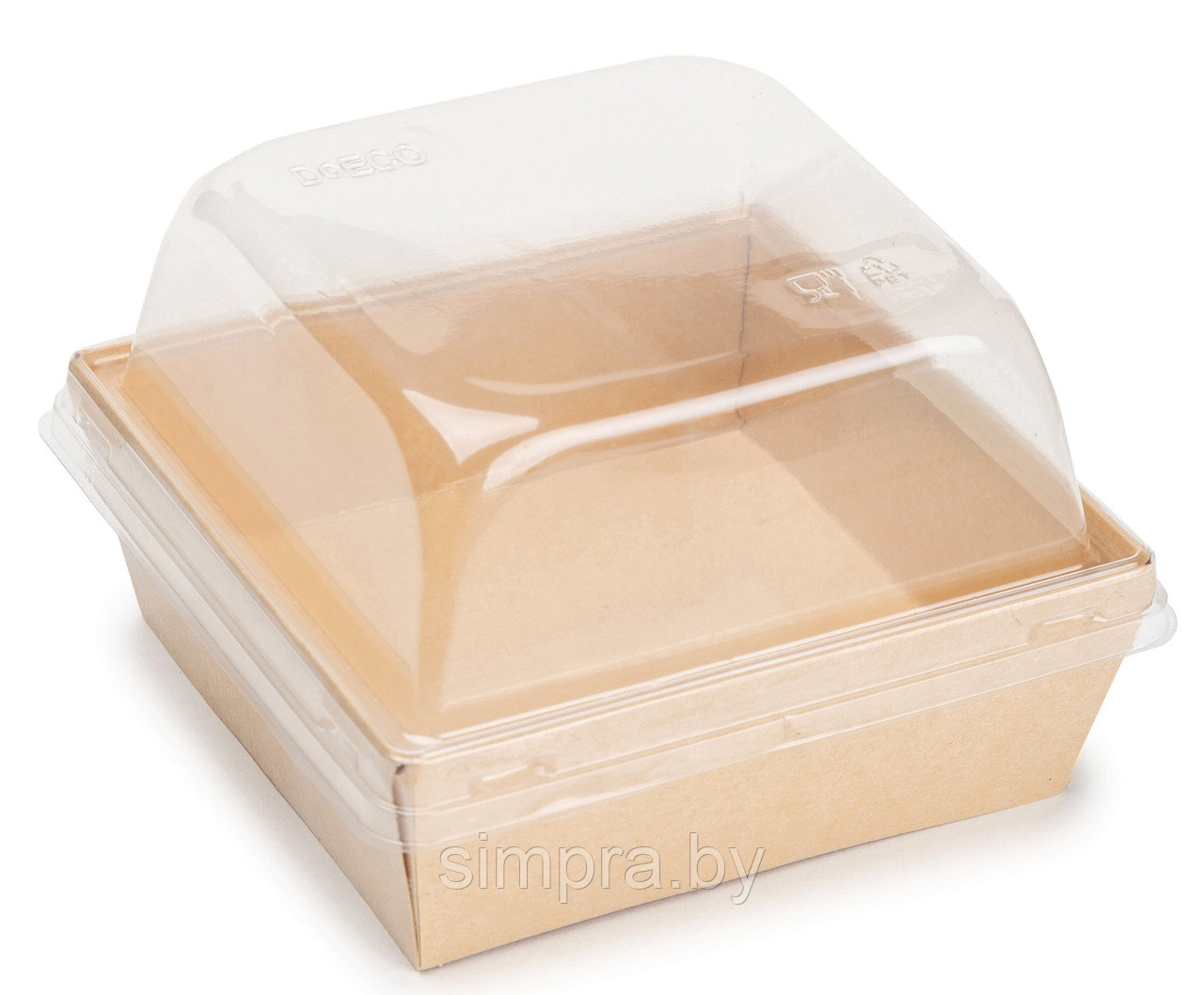 Коробка для бенто-торта дно 145 х 145 мм высота 85 мм - фото 1 - id-p216895289