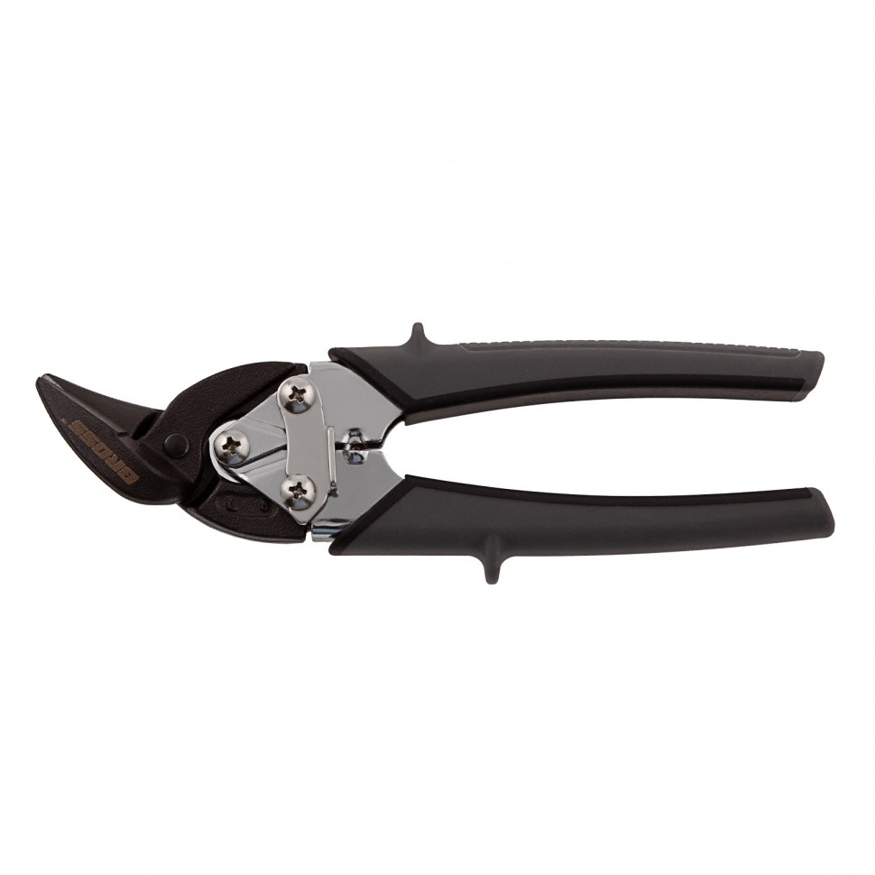 Ножницы по металлу "Piranha", 185 мм, прямой и левый рез, сталь СrM, двухкомпонентные рукоятки Gross - фото 2 - id-p216676250