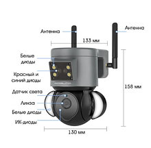 IP видеокамера Орбита OT-VNI52 Серая видеокамера 4G (2560*1440, 4Mpix, 3,6мм, пластик)