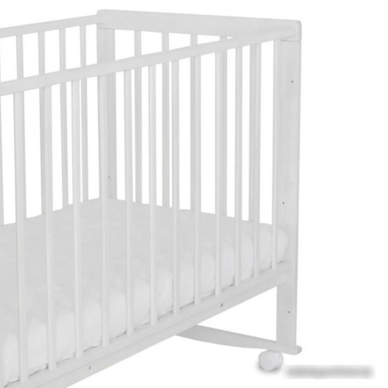 Классическая детская кроватка Pituso Tip-Top (колесо-качалка, белый) - фото 2 - id-p216877750