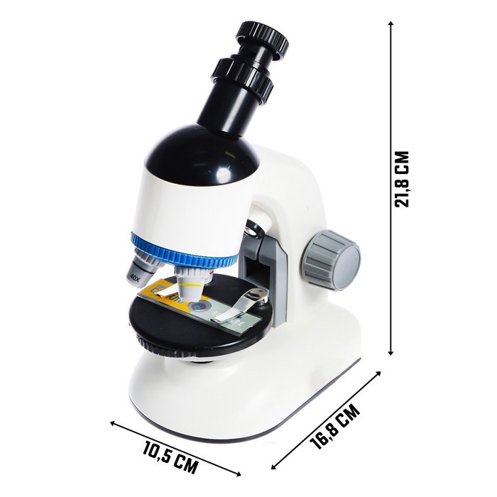 Игровой набор «Лабораторный микроскоп», вращающийся объектив с подсветкой, увеличение X40, 100, 400 - фото 2 - id-p180511434