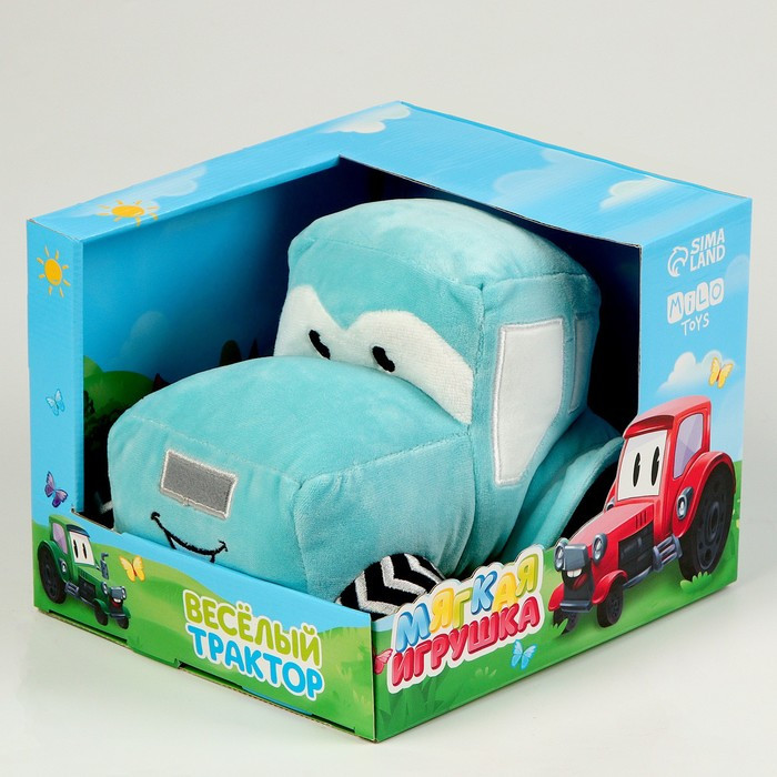 Мягкая игрушка машина, цвет голубой - фото 2 - id-p214394852