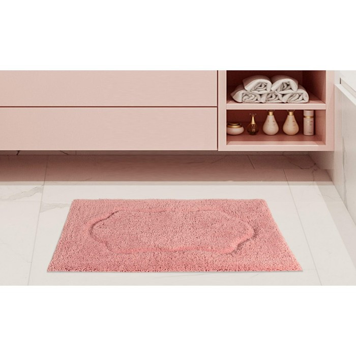 Набор ковриков для ванной, размер 60х100 см, 50х70 см, цвет пепельная роза - фото 6 - id-p216681294