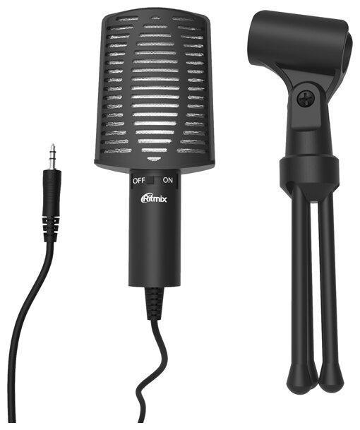 Настольный проводной микрофон RITMIX RDM-125 на штативе-подставке конденсаторный вокальный студийный - фото 2 - id-p216154503