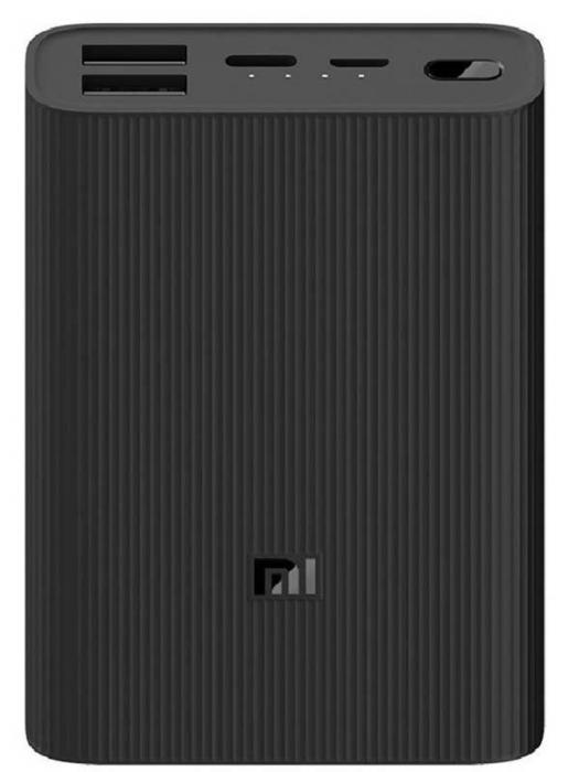 Внешний аккумулятор Xiaomi Mi Power Bank 3 Ultra Compact 10000mAh черный пауэрбанк для телефона - фото 1 - id-p216717583