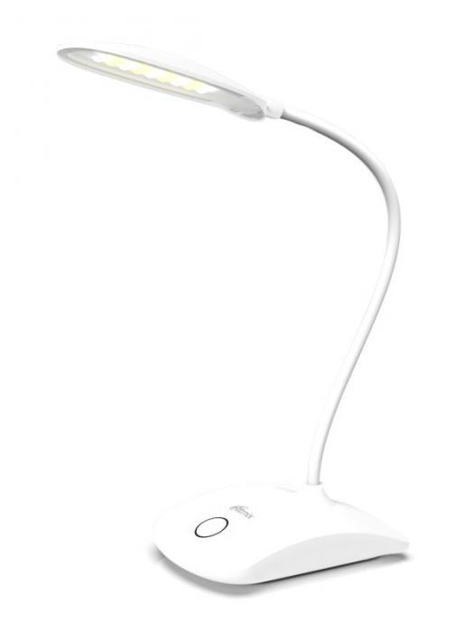 Гибкая настольная лампа сенсорная аккумуляторная аккумуляторная Ritmix LED-410C белый светодиодный светильник - фото 1 - id-p216717591