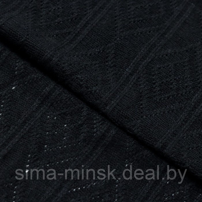 Трикотаж плательный, вязан, ширина 150 см, цвет чёрный - фото 1 - id-p216901195