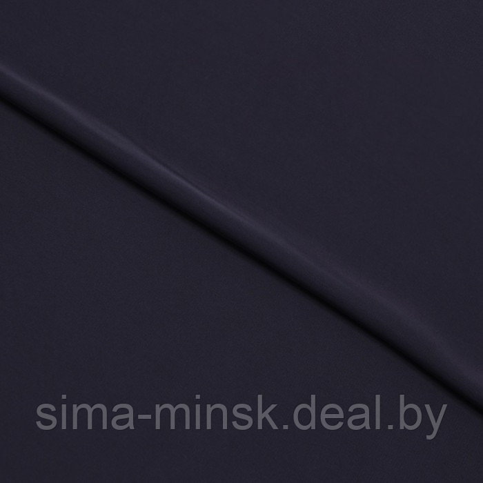 Ткань плательная сатин, стрейч, ширина 150 см, цвет чёрный виноград - фото 1 - id-p216900603