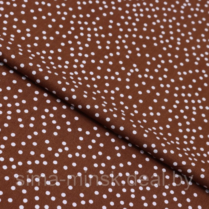 Ткань плательная набивная вискоза, ширина 145 см, цвет светло-коричневый - фото 1 - id-p216900633