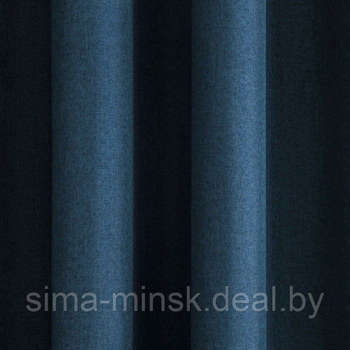 Комплект штор «Мерлин», размер 2х210х270 см, цвет синий - фото 2 - id-p216900320